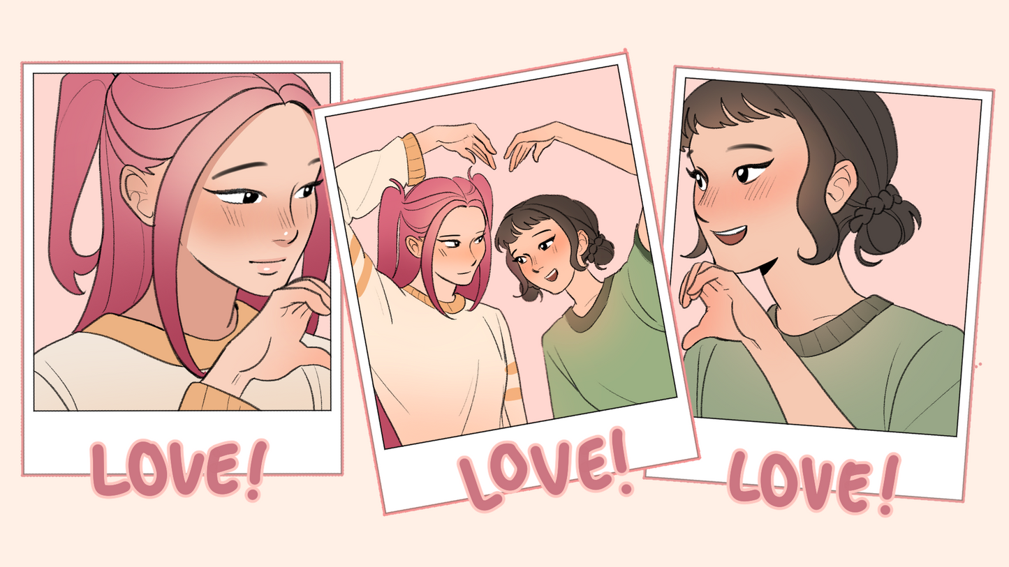 Zoey & Mira love! love! love! print [PRE-ORDER]
